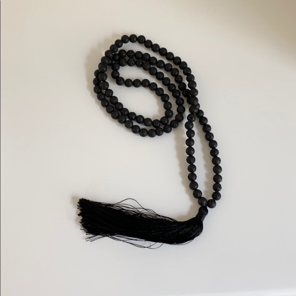 Charcoal Mala Beads